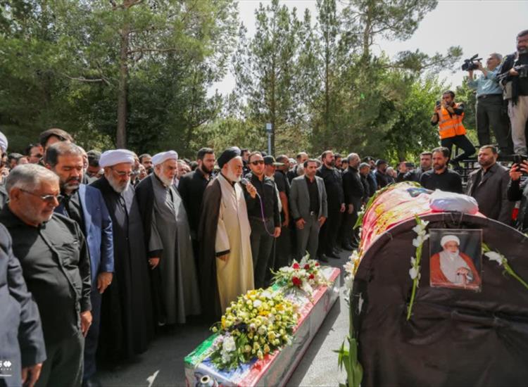 مراسم تشییع پیکرهای آیت الله رحیمیان و سردار شهید خطابخش